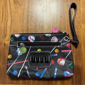 Sydney Love Golf Cosmetic Bag White with slots for Golf Tees with wristlet